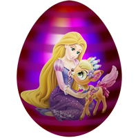 an easter egg with rapunzel